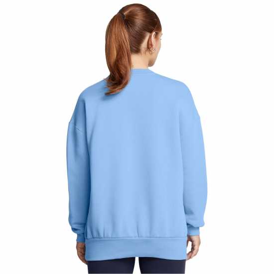Under Armour Armour Essential Fleece Os Crew Sweatshirt Womens Blue Дамски пуловери