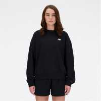 New Balance Balance French Terry Crewneck Top Black Дамски пуловери