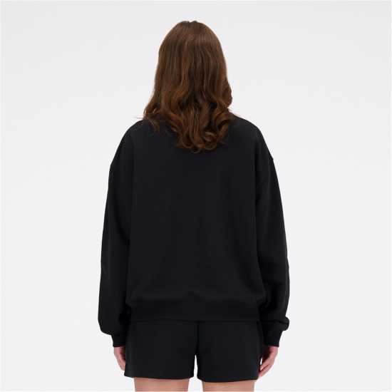 Дамски пуловери New Balance Balance French Terry Crewneck Top Black New Balance Balance French Terry Crewneck Top Black Дамски пуловери