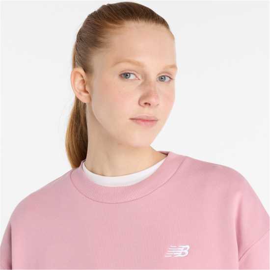 New Balance Balance French Terry Crewneck Top Pink Дамски пуловери