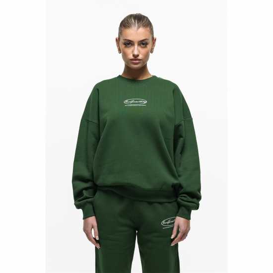 Дамски пуловери Good For Nothing Oval Sweatshirt Dark Green Good For Nothing Oval Sweatshirt Dark Green Дамски пуловери