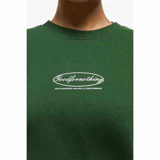 Дамски пуловери Good For Nothing Oval Sweatshirt Dark Green Good For Nothing Oval Sweatshirt Dark Green Дамски пуловери