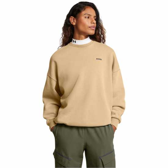 Дамски пуловери Under Armour Icon Hwt Crew Ld99 Brown Under Armour Icon Hwt Crew Ld99 Brown Дамски пуловери