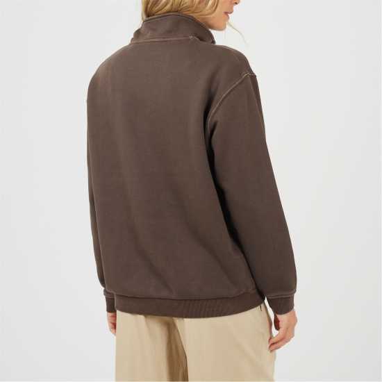 Brave Soul Bs Womens Funnel Neck Quarter Zip Sweatshirt With Pocket Brave Soul Bs Womens Funnel Neck Quarter Zip Sweatshirt With Pocket