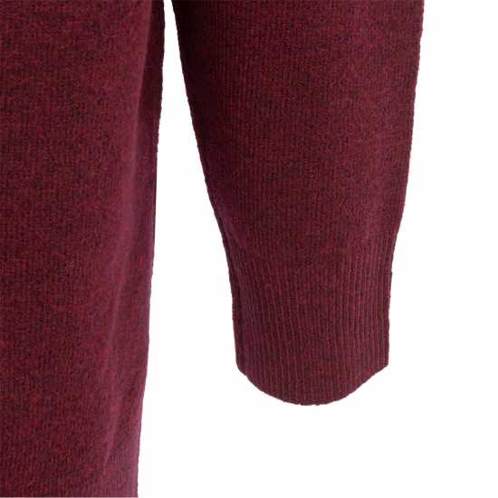 Miso V Neck Loose Stripe Sweater Dress Women Бордово 