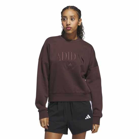 Adidas Cozy Holiday Graphic Sweatshirt Womens  