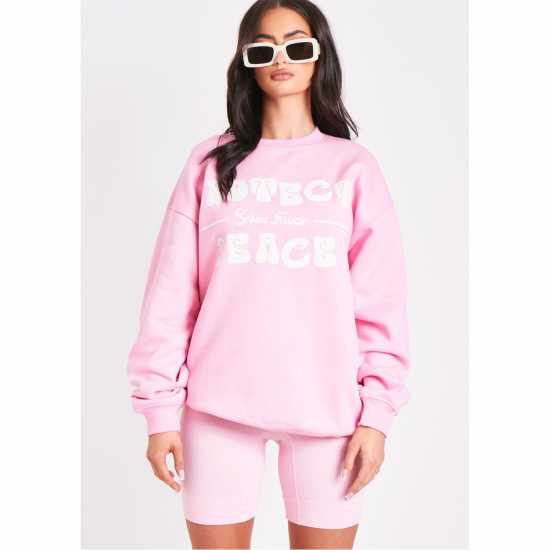 Missy Empire Your Peace Oversized Sweatshirt  Дамски пуловери