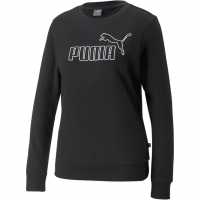 Puma Elevated Crew Puma Black Дамски суичъри и блузи с качулки