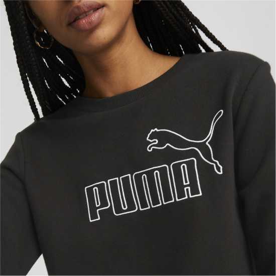 Puma Crew Sweatshirt Womens Puma Black Дамски суичъри и блузи с качулки