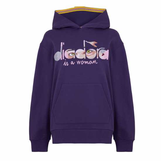 Diadora Diadora Eye Hoodie Sweater Womens Purple Glass 
