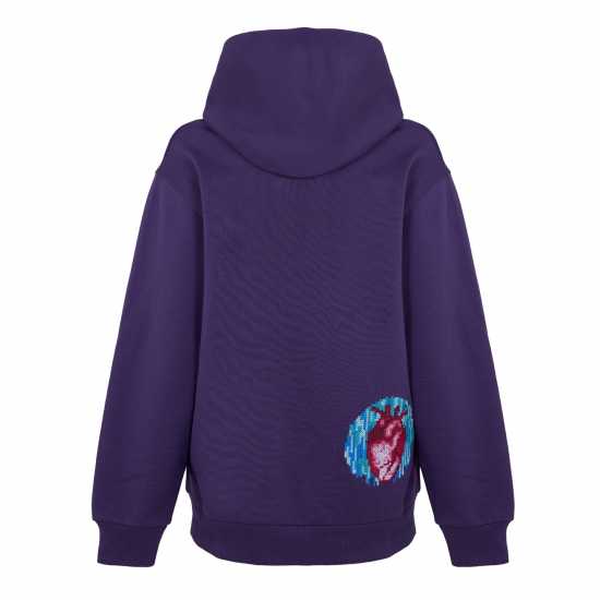 Diadora Diadora Eye Hoodie Sweater Womens Purple Glass 