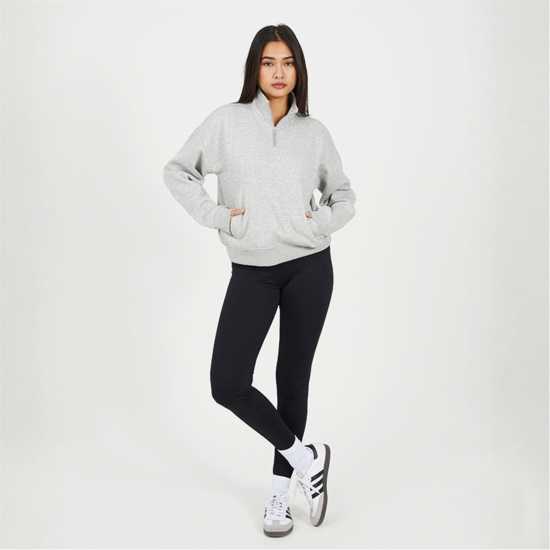 Brave Soul Bs Womens Funnel Neck Quarter Zip Sweatshirt With Pocket Brave Soul Bs Womens Funnel Neck Quarter Zip Sweatshirt With Pocket