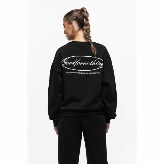 Good For Nothing Oval Sweatshirt Black  Дамски пуловери
