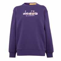 Diadora Eye Crew Neck Sweater Womens Purple Glass Diadora Eye Crew Neck Sweater Womens Purple Glass