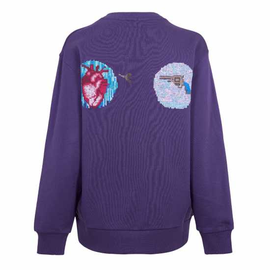 Diadora Eye Crew Neck Sweater Womens Purple Glass 