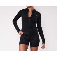 Gym King Womens Full Zip Funnel Performance Training Jackets Черно 