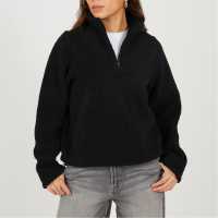 Brave Soul Bs Womens Quarter Zip Neck Fleece Sweatshirt With Adjustable Hem Brave Soul Bs Womens Quarter Zip Neck Fleece Sweatshirt With Adjustable Hem
