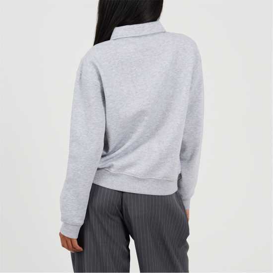 Brave Soul Блуза С Копчета Bs Womens Quarter Button Down Sweatshirt With Collar  