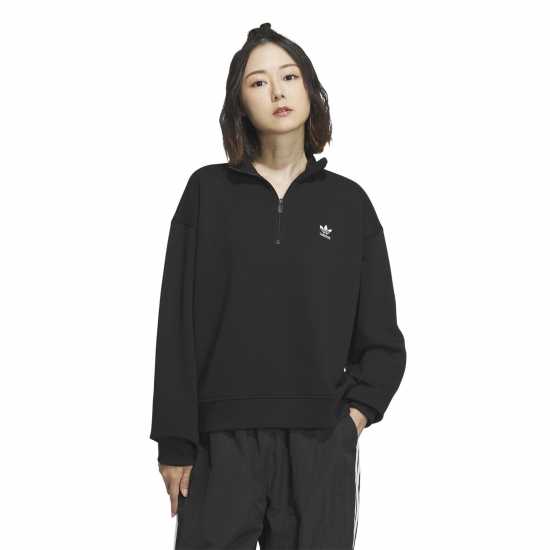 Adidas Essentials Half Zip Sweatshirt Womens  Дамски пуловери