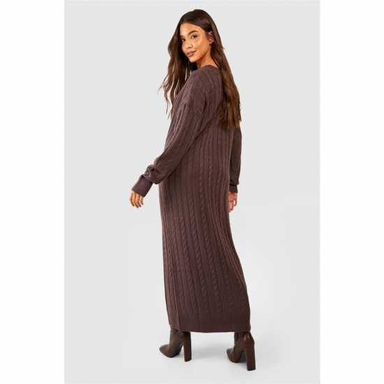 V-Neck Midi Knitted Jumper Dress V-Neck Midi Knitted Jumper Dress