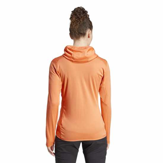 Adidas Дамско Яке С Качулка Terrex Xperior Light Fleece Hooded Jacket Womens Кехлибарен оттенък Дамски суичъри и блузи с качулки