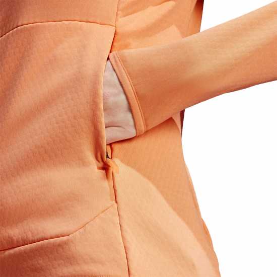 Adidas Дамско Яке С Качулка Terrex Xperior Light Fleece Hooded Jacket Womens Кехлибарен оттенък Дамски суичъри и блузи с качулки