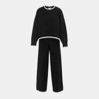 Miso Long Sleeve Contrast Hem Set Knitwear Women Miso Long Sleeve Contrast Hem Set Knitwear Women