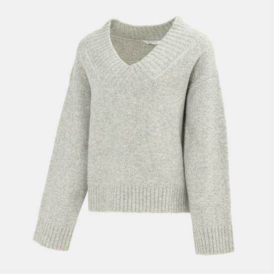 Miso Плетен Пуловер V Neck Knit Jumper Women Miso Плетен Пуловер V Neck Knit Jumper Women