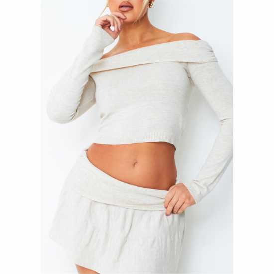 Missy Empire Ruched Fold Over Top  Дамски тениски и фланелки