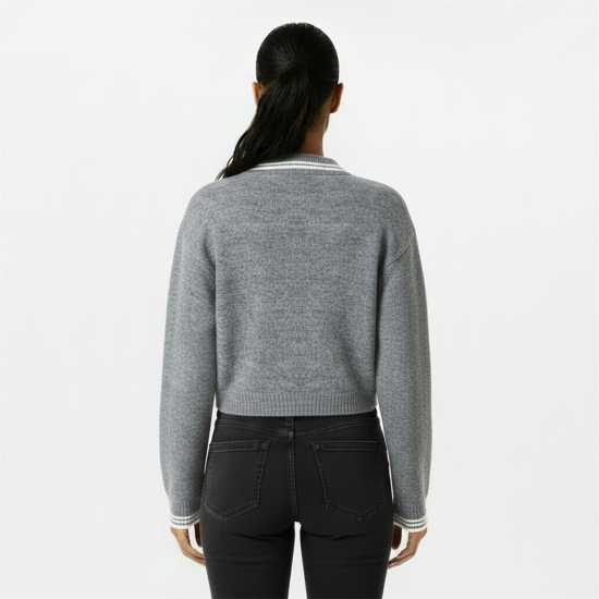 Блуза С Яка Jack Wills Women's Knitted Long Sleeve Polo Shirt  
