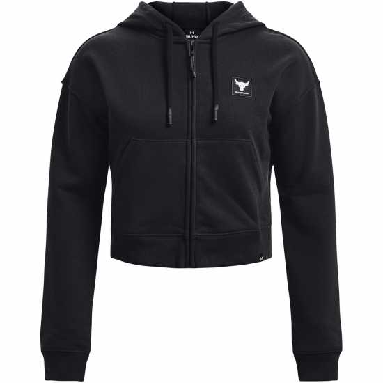 Under Armour Women's Project Rock Heavyweight Terry Full-Zip Black/White Дамски полар