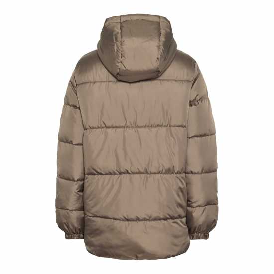 Pieces Women's Quilted Hooded Medium Puffer Jacket Pieces Women's Quilted Hooded Medium Puffer Jacket