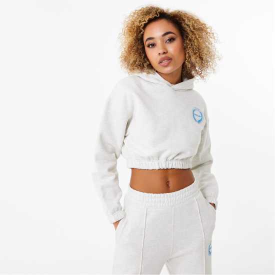 Everlast Cropped Hoody Womens Бял Марл Дамски суичъри и блузи с качулки