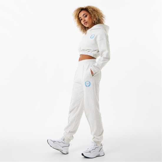 Everlast Cropped Hoody Womens Бял Марл Дамски суичъри и блузи с качулки