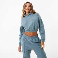 Everlast Cropped Hoody Womens Акула Син Дамски суичъри и блузи с качулки