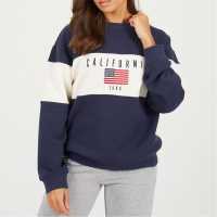 Brave Soul Блуза Обло Деколте Bs Womens Crew Neck Sweatshirt With California Embroidery.  