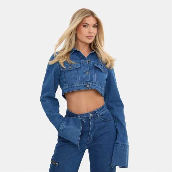 Дънково Яке Cropped Denim Jacket Дънково Яке Cropped Denim Jacket