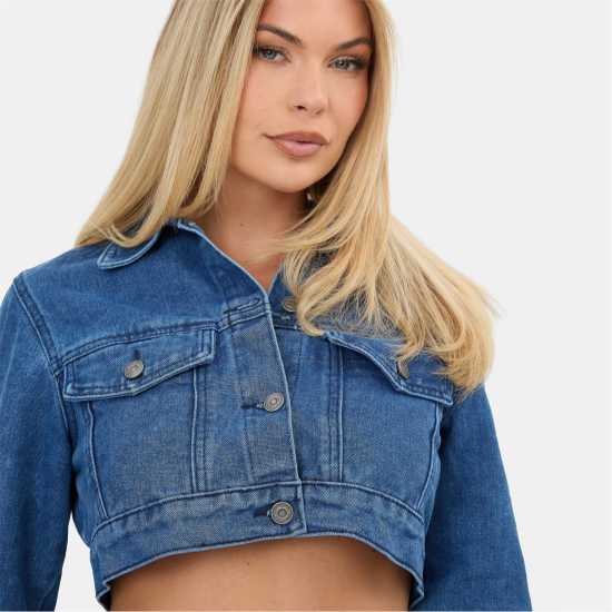 Дънково Яке Cropped Denim Jacket Дънково Яке Cropped Denim Jacket
