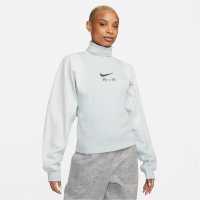 Nike Air Women's Corduroy Fleece Top Pure Platinum Дамски суичъри и блузи с качулки