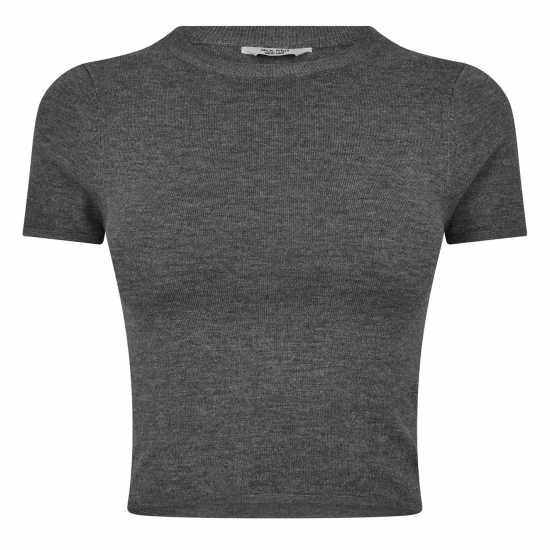 Jack Wills Knitted Baby Top Тъмно сиво марл Дамски пуловери и жилетки