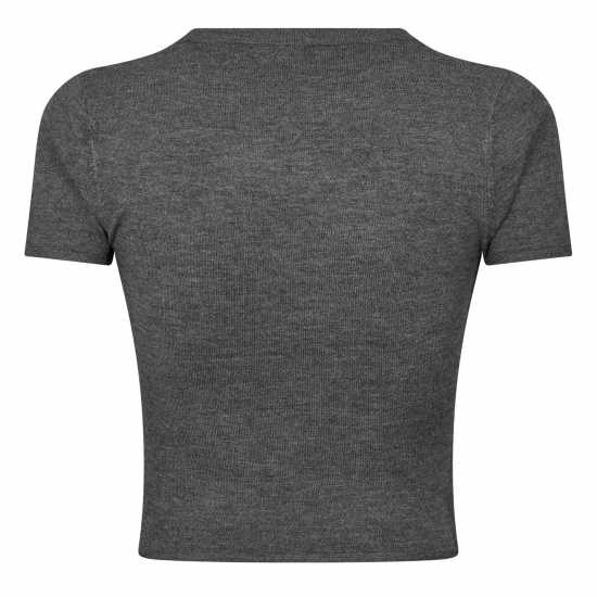 Jack Wills Knitted Baby Top Тъмно сиво марл Дамски пуловери и жилетки