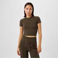 Jack Wills Knitted Baby Top Хаки Дамски пуловери и жилетки