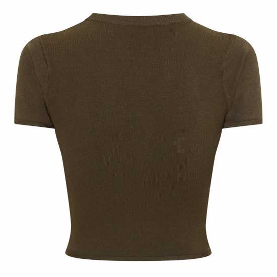 Jack Wills Knitted Baby Top Хаки Дамски пуловери и жилетки