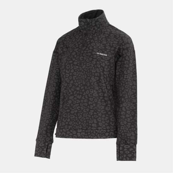 La Gear Half Zip Sweatshirt Womens Black La Gear Half Zip Sweatshirt Womens Black