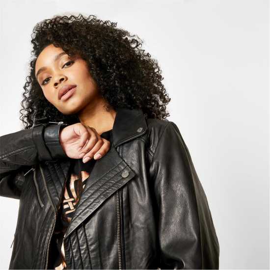 Biba Мотоциклетно Яке Leather Biker Jacket  Дамски якета и палта