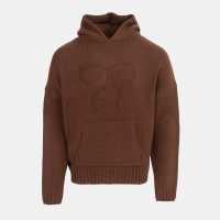 Miso Bow Knit Hood Ld54 Brown Miso Bow Knit Hood Ld54 Brown