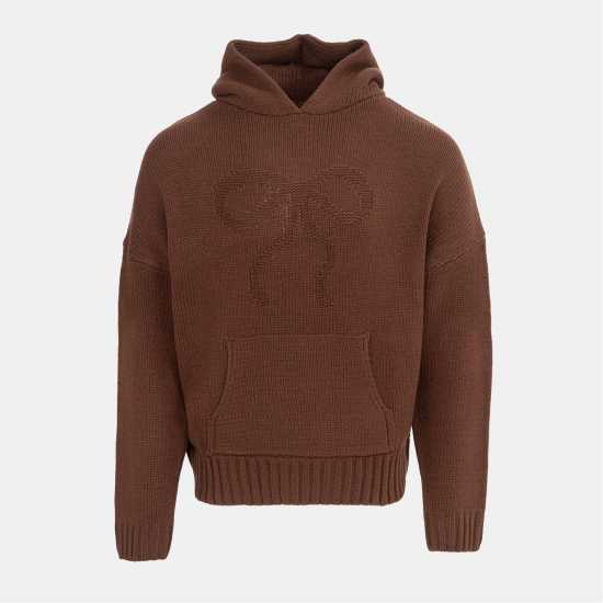 Miso Bow Knit Hood Ld54 Brown 