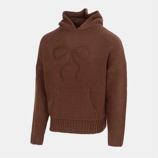 Miso Bow Knit Hood Ld54 Brown 