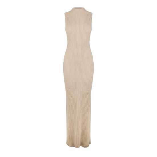 Jack Wills High Neck Ribbed Maxi Dress  Дамски пуловери и жилетки