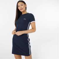 Jack Wills Goodrington Side Stripe Ringer Mini Dress Navy Дамски поли и рокли